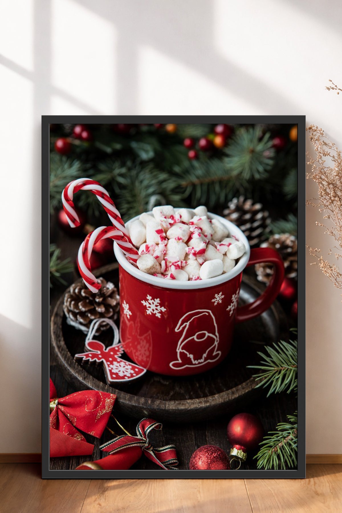HOMEPACK Ahşap Çerçeveli Tablo Çerçeveli Poster Sanatsal Modern Duvar Dekoru BEK-8240