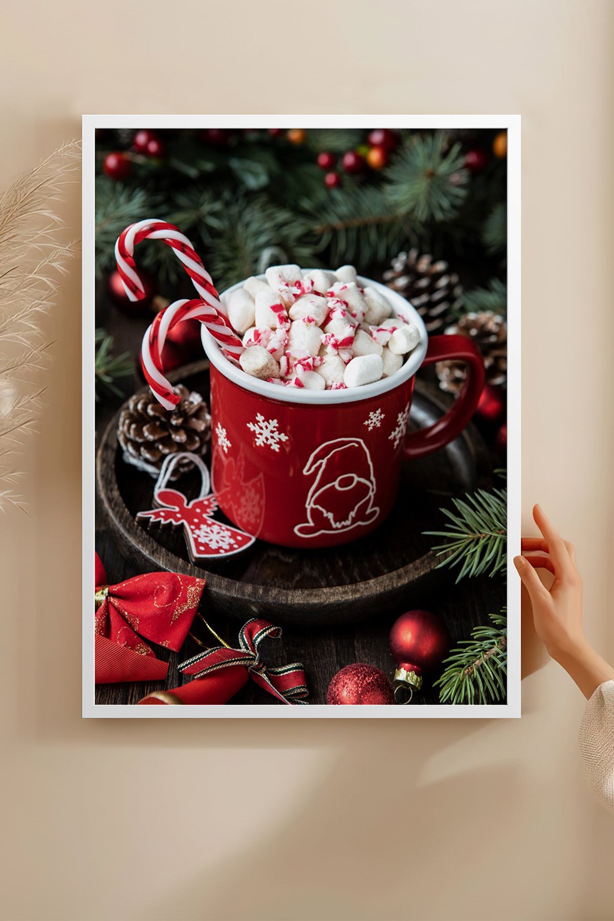 HOMEPACK Ahşap Çerçeveli Tablo Çerçeveli Poster Sanatsal Modern Duvar Dekoru BEK-8240
