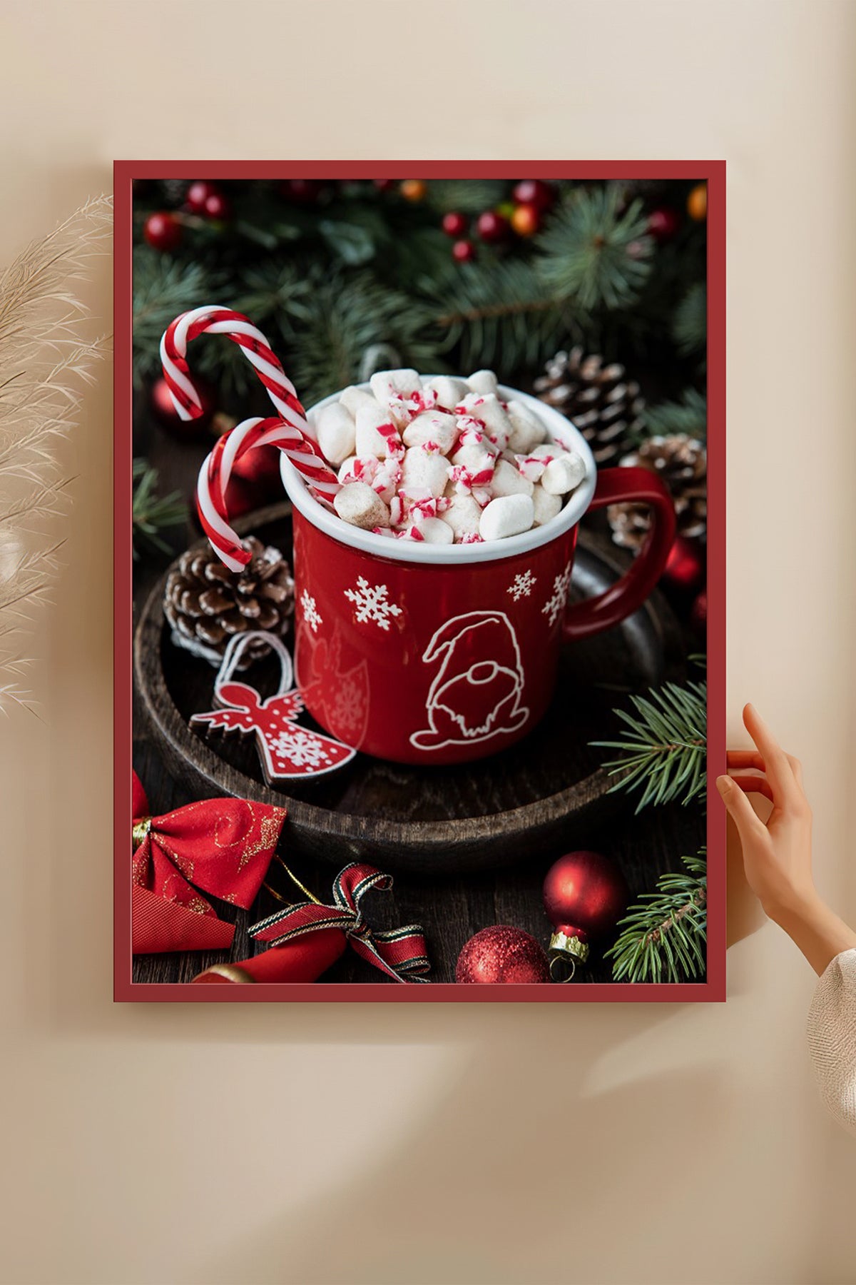 HOMEPACK Ahşap Çerçeveli Tablo Çerçeveli Poster Sanatsal Modern Duvar Dekoru BEK-8240
