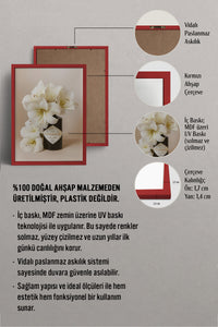HOMEPACK Ahşap Çerçeveli Tablo Çerçeveli Poster Sanatsal Modern Duvar Dekoru BEK-8245