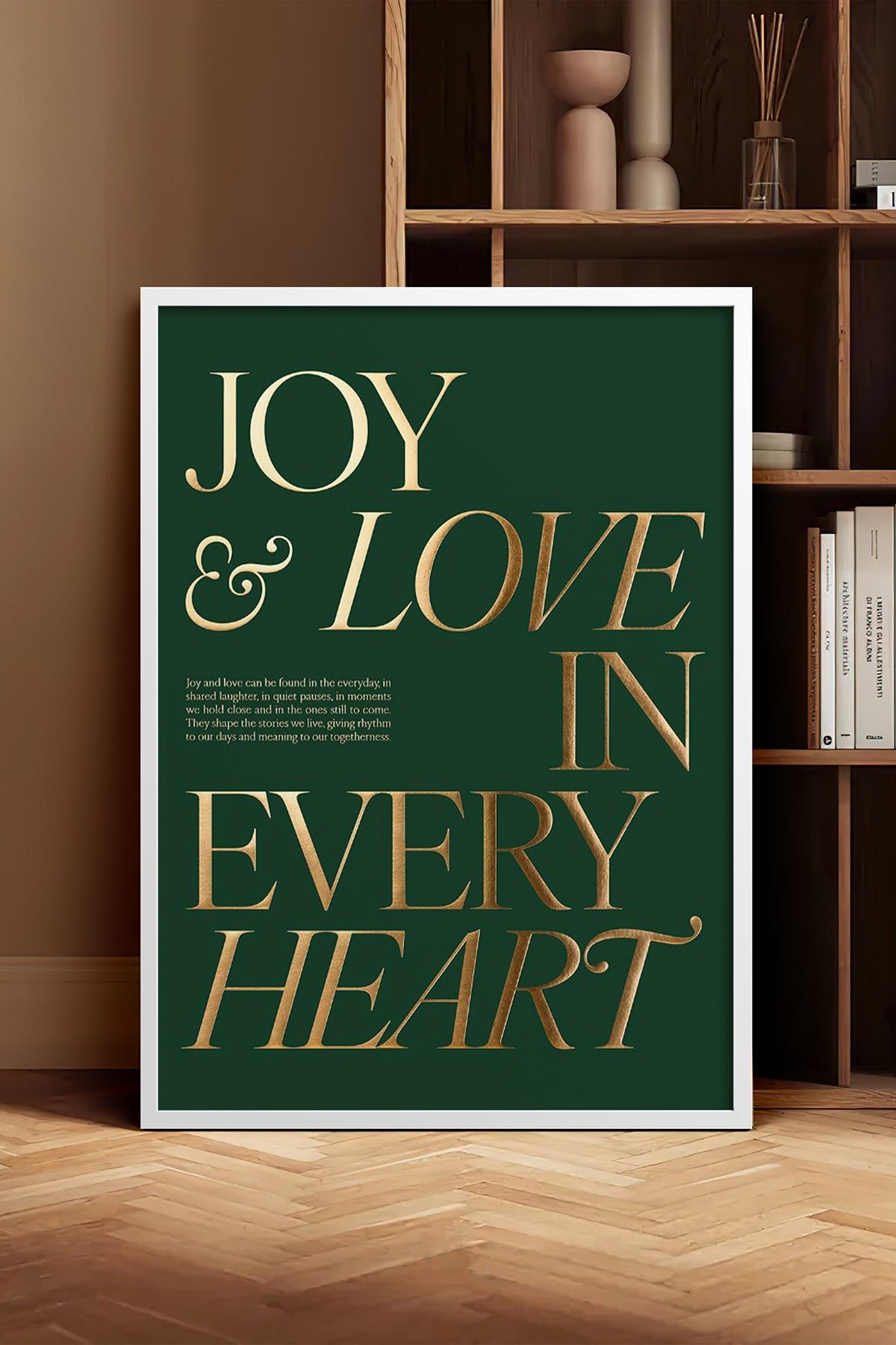 HOMEPACK Ahşap Çerçeveli Tablo Çerçeveli Poster Sanatsal Modern Duvar Dekoru BEK-8246
