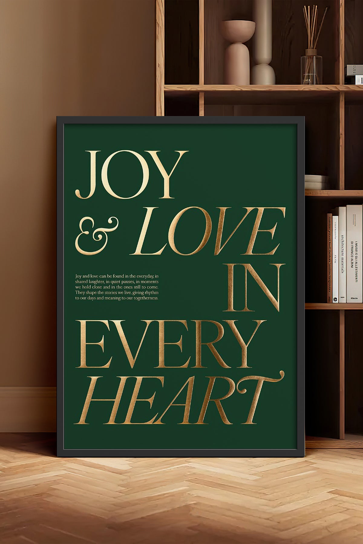 HOMEPACK Ahşap Çerçeveli Tablo Çerçeveli Poster Sanatsal Modern Duvar Dekoru BEK-8246