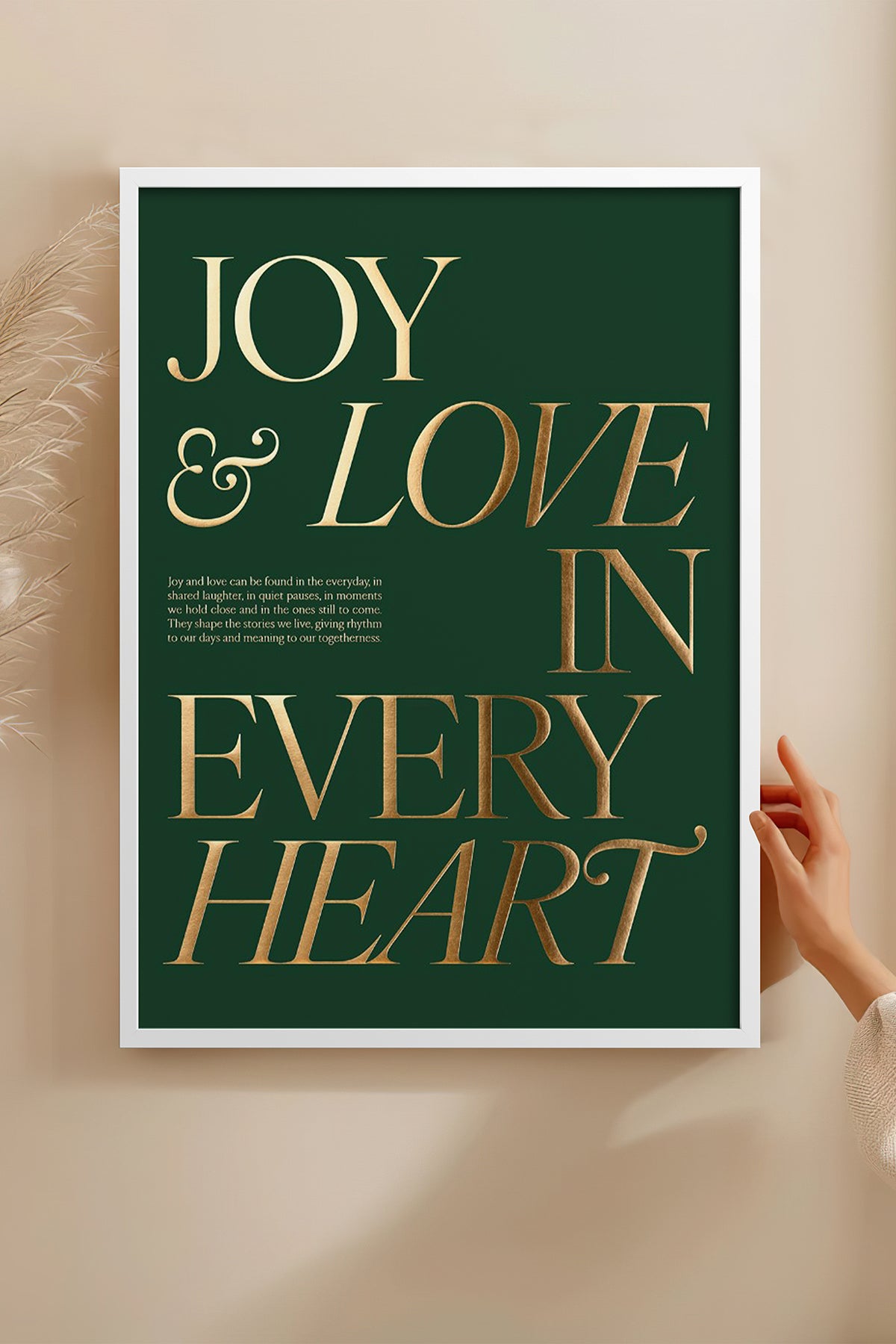 HOMEPACK Ahşap Çerçeveli Tablo Çerçeveli Poster Sanatsal Modern Duvar Dekoru BEK-8246
