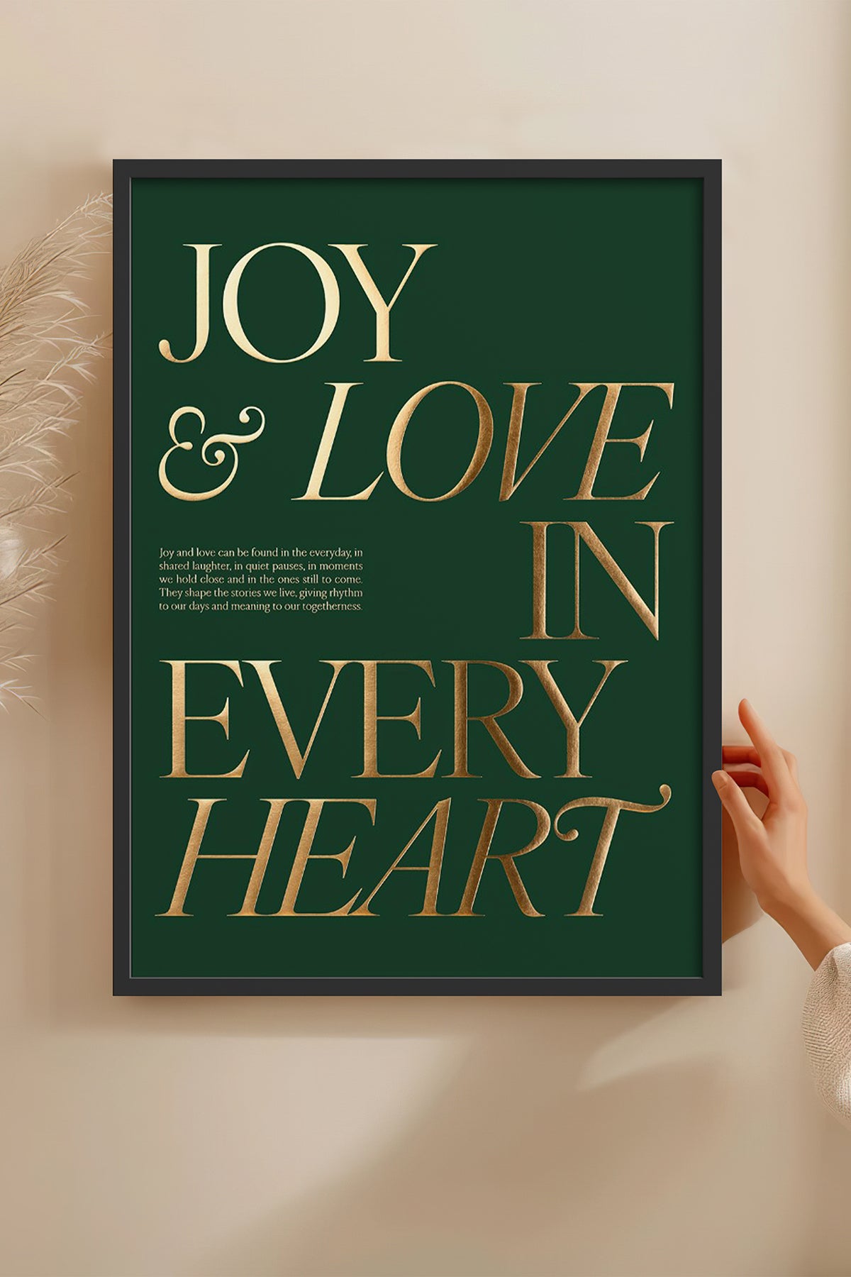 HOMEPACK Ahşap Çerçeveli Tablo Çerçeveli Poster Sanatsal Modern Duvar Dekoru BEK-8246