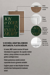 HOMEPACK Ahşap Çerçeveli Tablo Çerçeveli Poster Sanatsal Modern Duvar Dekoru BEK-8246