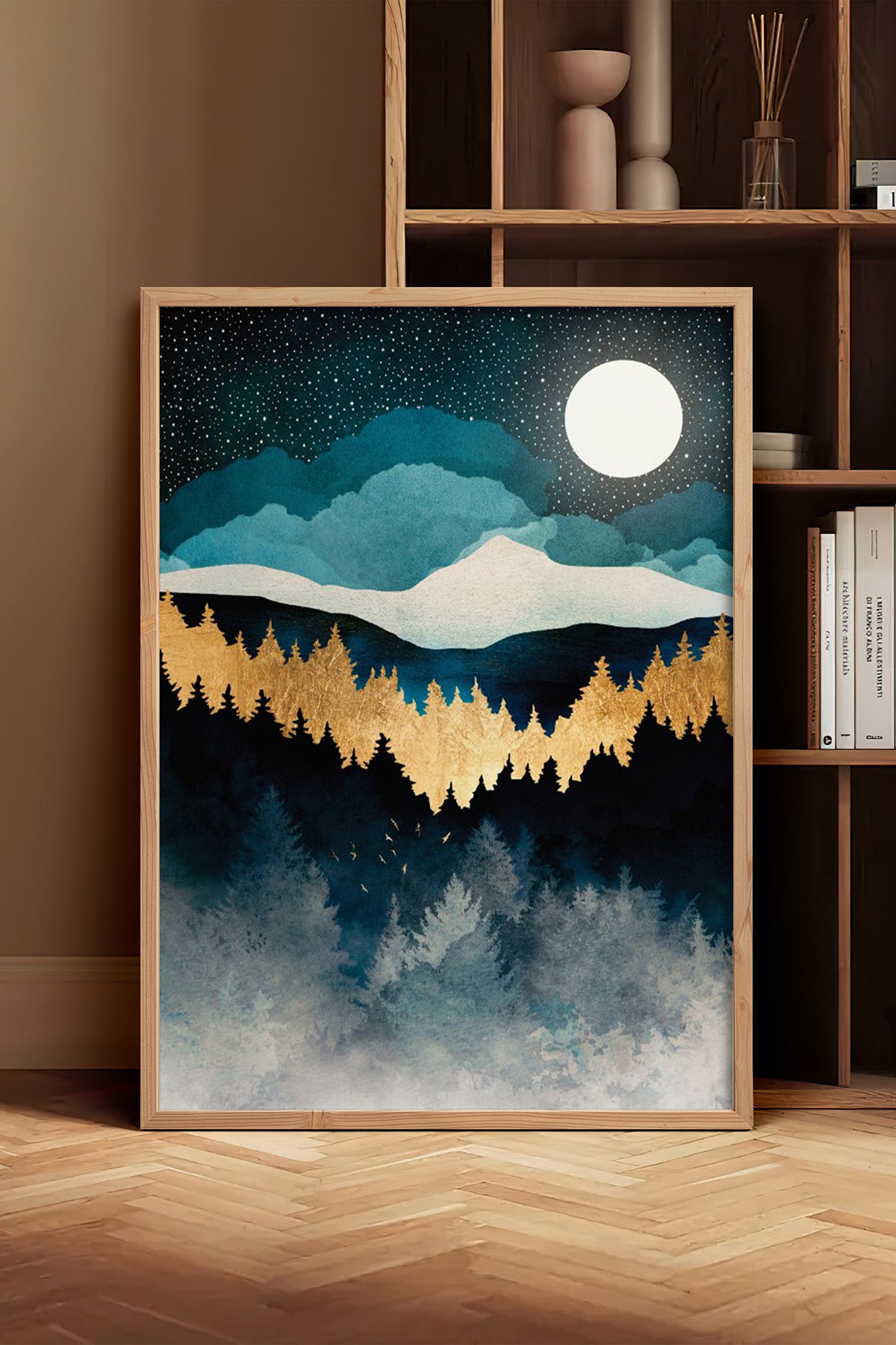 HOMEPACK Ahşap Çerçeveli Tablo Çerçeveli Poster Sanatsal Modern Duvar Dekoru BEK-8247