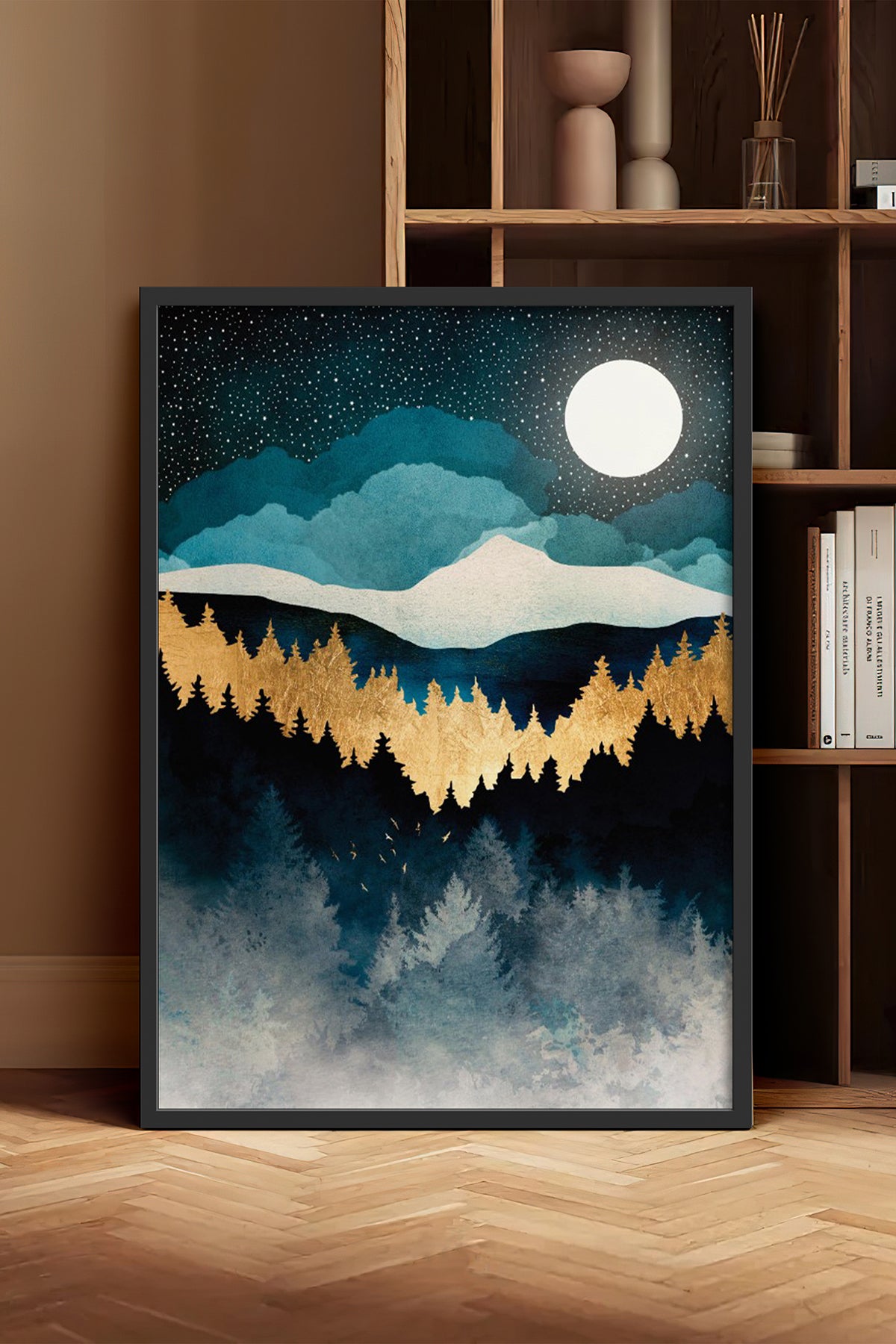 HOMEPACK Ahşap Çerçeveli Tablo Çerçeveli Poster Sanatsal Modern Duvar Dekoru BEK-8247
