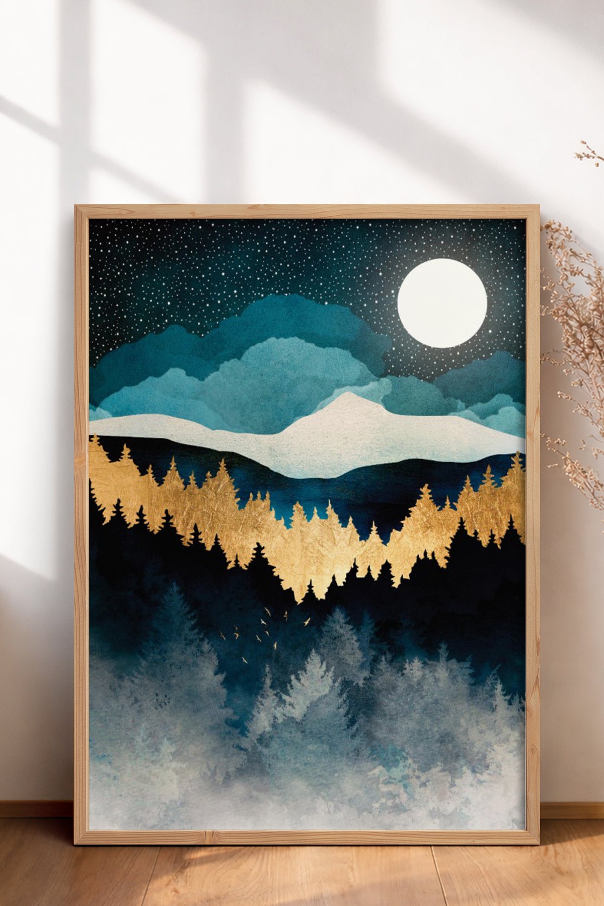 HOMEPACK Ahşap Çerçeveli Tablo Çerçeveli Poster Sanatsal Modern Duvar Dekoru BEK-8247