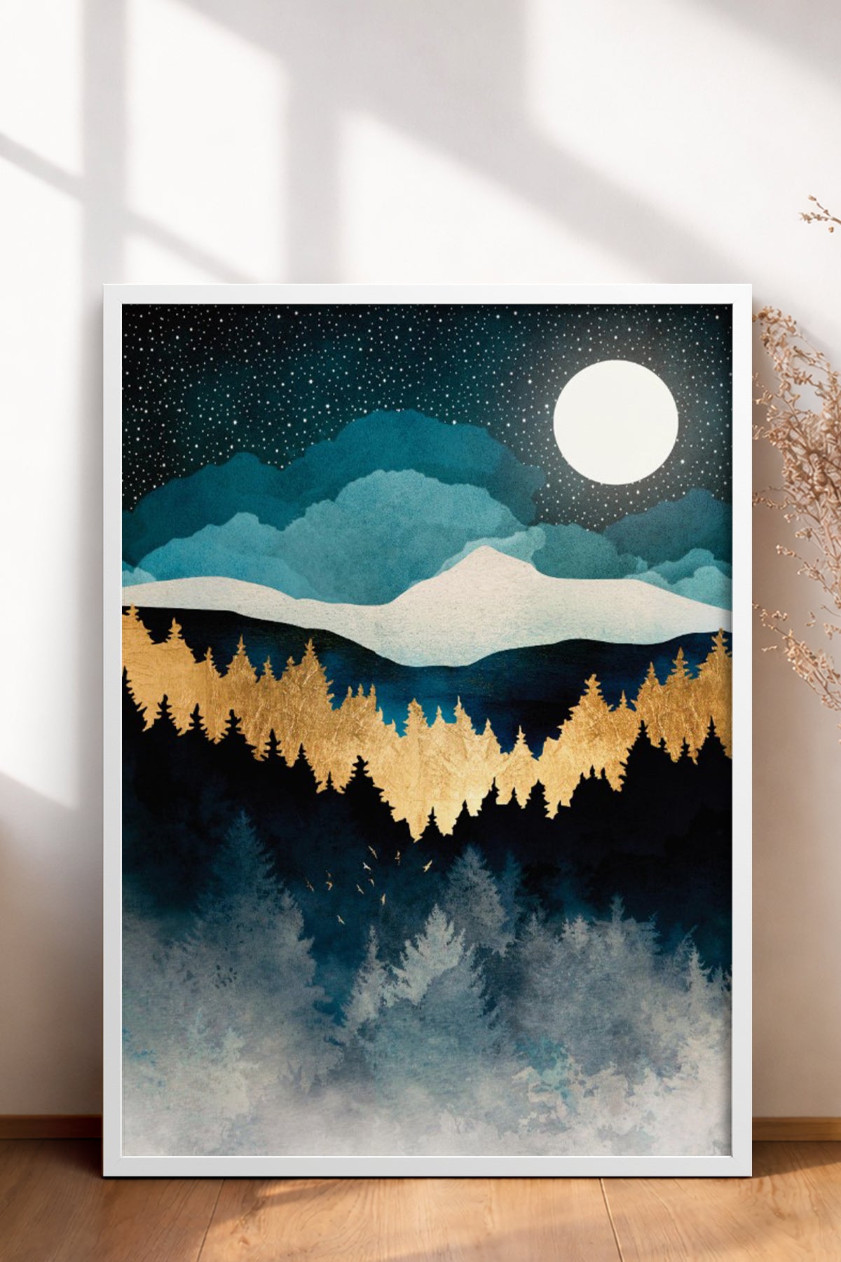 HOMEPACK Ahşap Çerçeveli Tablo Çerçeveli Poster Sanatsal Modern Duvar Dekoru BEK-8247