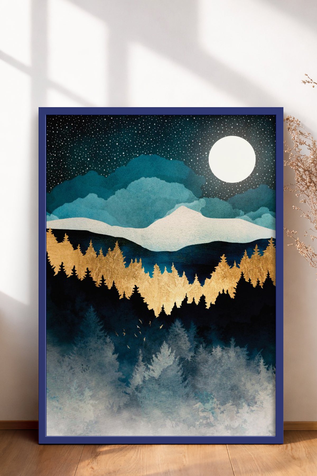 HOMEPACK Ahşap Çerçeveli Tablo Çerçeveli Poster Sanatsal Modern Duvar Dekoru BEK-8247