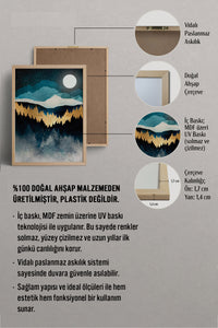 HOMEPACK Ahşap Çerçeveli Tablo Çerçeveli Poster Sanatsal Modern Duvar Dekoru BEK-8247