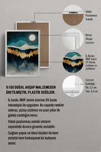 HOMEPACK Ahşap Çerçeveli Tablo Çerçeveli Poster Sanatsal Modern Duvar Dekoru BEK-8247