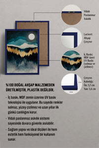 HOMEPACK Ahşap Çerçeveli Tablo Çerçeveli Poster Sanatsal Modern Duvar Dekoru BEK-8247