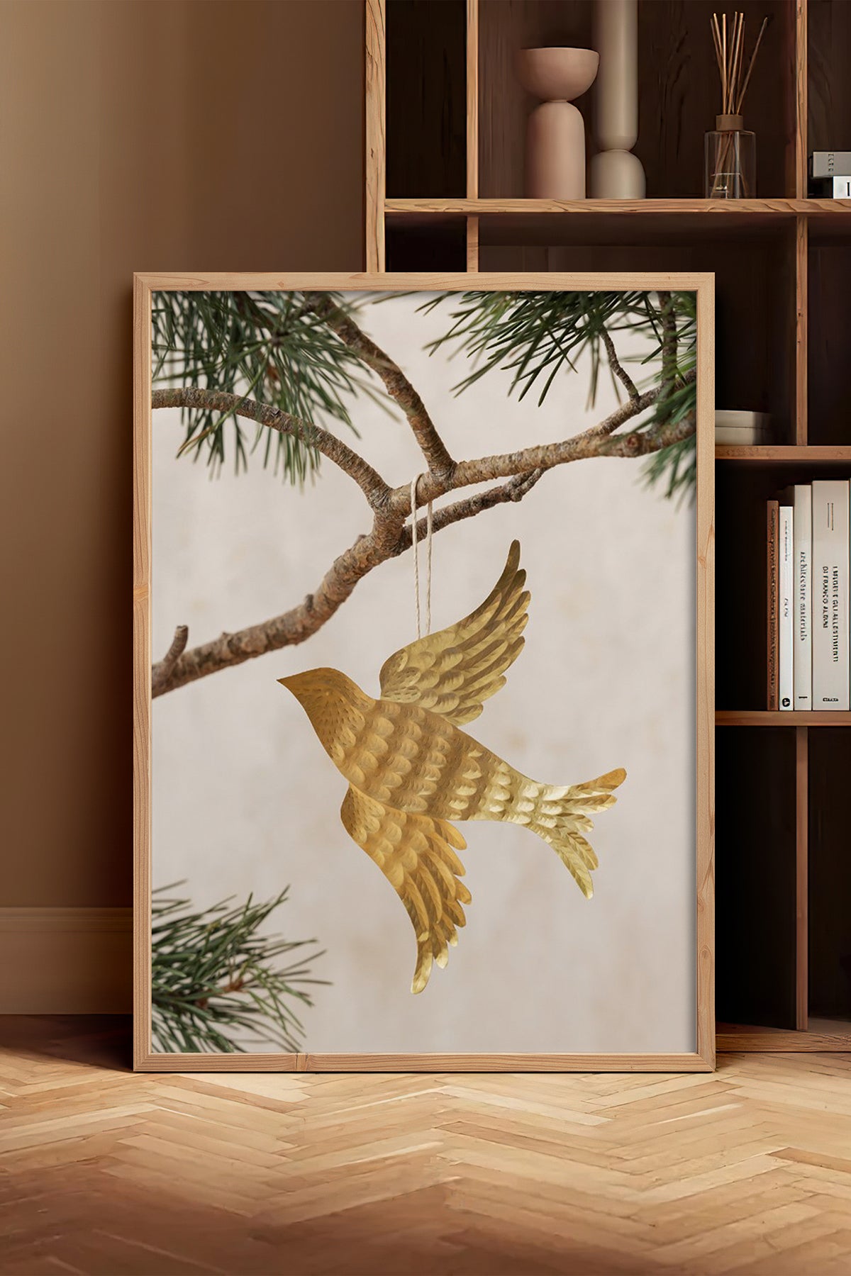 HOMEPACK Ahşap Çerçeveli Tablo Çerçeveli Poster Sanatsal Modern Duvar Dekoru BEK-8249