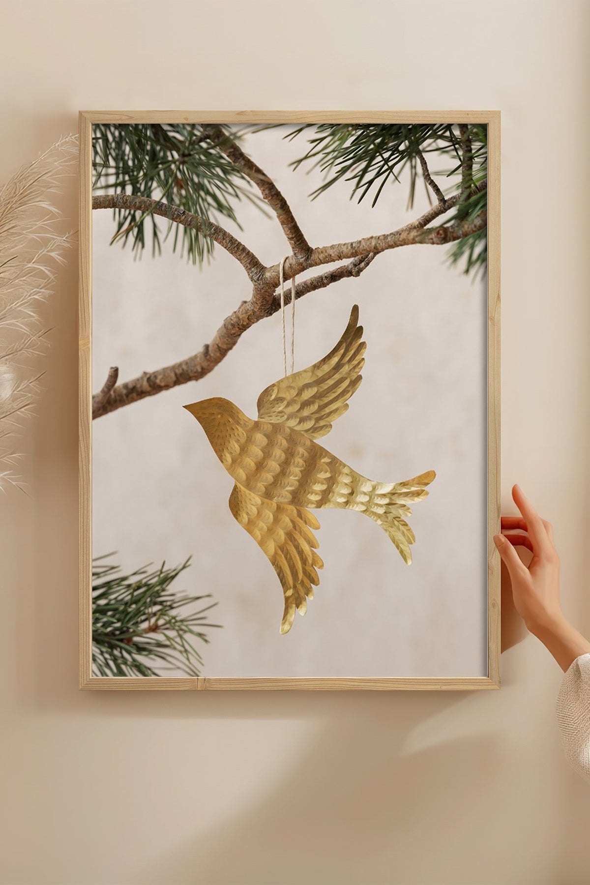 HOMEPACK Ahşap Çerçeveli Tablo Çerçeveli Poster Sanatsal Modern Duvar Dekoru BEK-8249