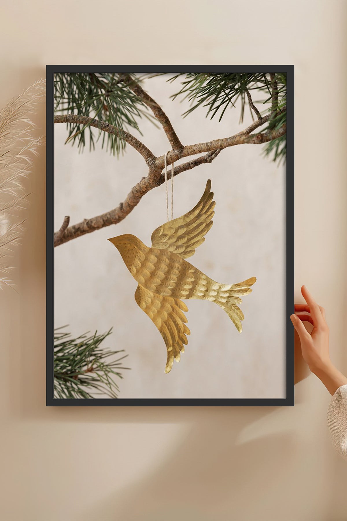 HOMEPACK Ahşap Çerçeveli Tablo Çerçeveli Poster Sanatsal Modern Duvar Dekoru BEK-8249