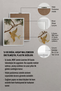 HOMEPACK Ahşap Çerçeveli Tablo Çerçeveli Poster Sanatsal Modern Duvar Dekoru BEK-8249