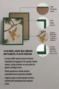 HOMEPACK Ahşap Çerçeveli Tablo Çerçeveli Poster Sanatsal Modern Duvar Dekoru BEK-8249