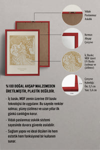 HOMEPACK Ahşap Çerçeveli Tablo Çerçeveli Poster Sanatsal Modern Duvar Dekoru BEK-8250