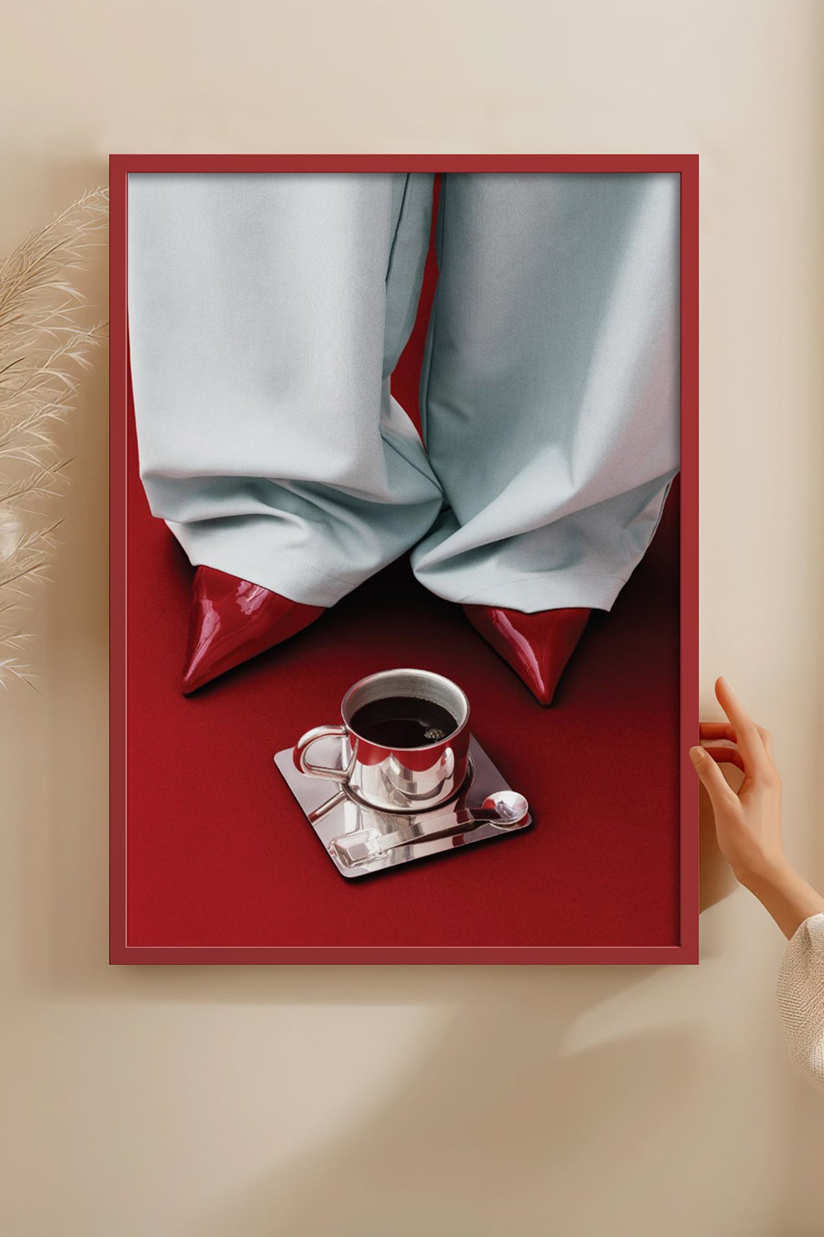 HOMEPACK Ahşap Çerçeveli Tablo Çerçeveli Poster Sanatsal Modern Duvar Dekoru BEK-8251
