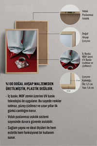 HOMEPACK Ahşap Çerçeveli Tablo Çerçeveli Poster Sanatsal Modern Duvar Dekoru BEK-8251