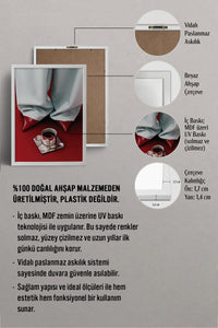 HOMEPACK Ahşap Çerçeveli Tablo Çerçeveli Poster Sanatsal Modern Duvar Dekoru BEK-8251