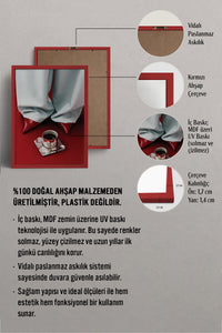 HOMEPACK Ahşap Çerçeveli Tablo Çerçeveli Poster Sanatsal Modern Duvar Dekoru BEK-8251
