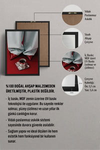 HOMEPACK Ahşap Çerçeveli Tablo Çerçeveli Poster Sanatsal Modern Duvar Dekoru BEK-8251