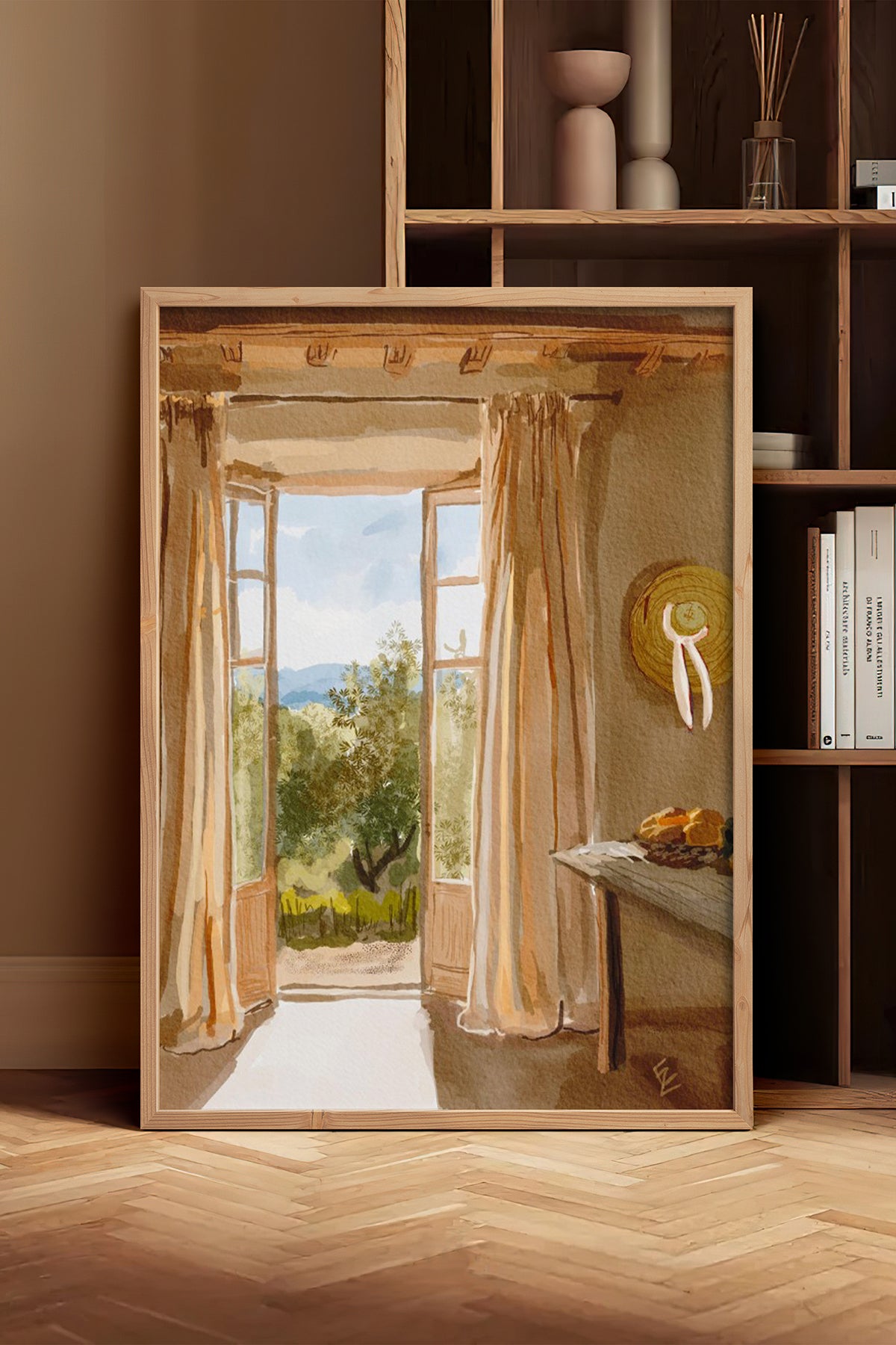 HOMEPACK Ahşap Çerçeveli Tablo Çerçeveli Poster Sanatsal Modern Duvar Dekoru BEK-8252