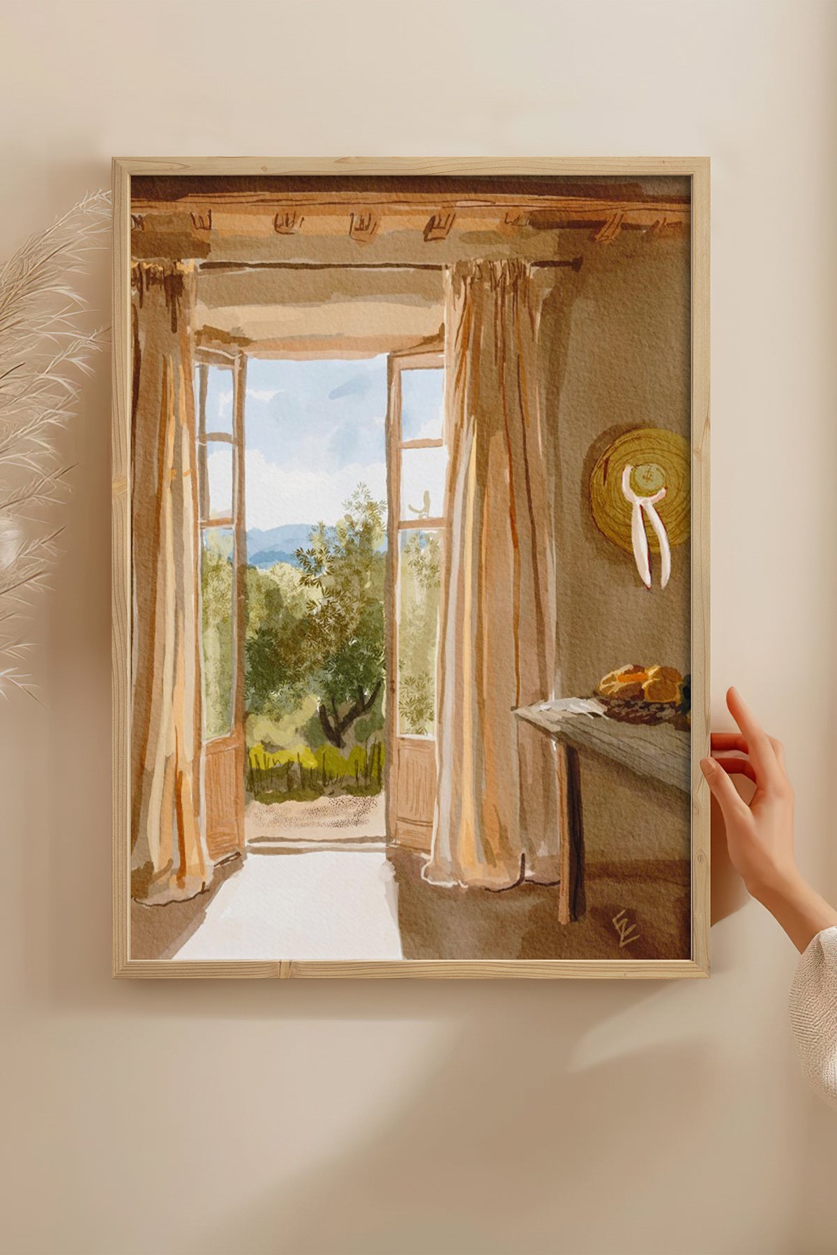 HOMEPACK Ahşap Çerçeveli Tablo Çerçeveli Poster Sanatsal Modern Duvar Dekoru BEK-8252