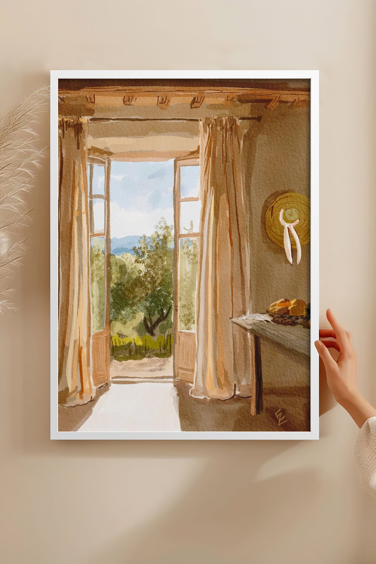 HOMEPACK Ahşap Çerçeveli Tablo Çerçeveli Poster Sanatsal Modern Duvar Dekoru BEK-8252