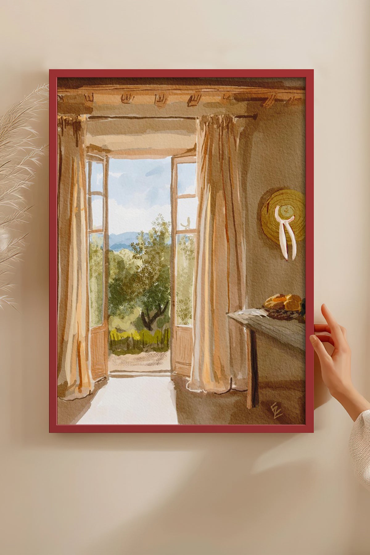 HOMEPACK Ahşap Çerçeveli Tablo Çerçeveli Poster Sanatsal Modern Duvar Dekoru BEK-8252