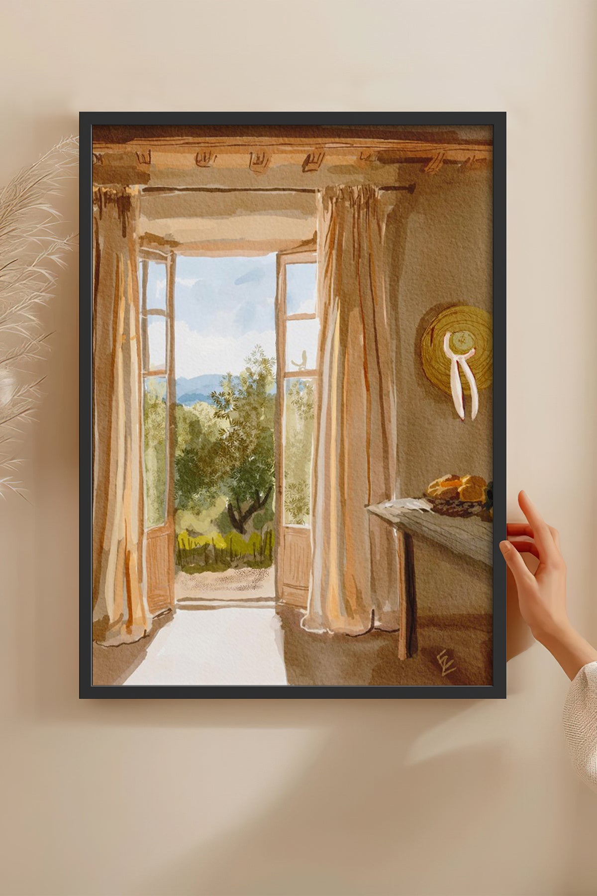 HOMEPACK Ahşap Çerçeveli Tablo Çerçeveli Poster Sanatsal Modern Duvar Dekoru BEK-8252