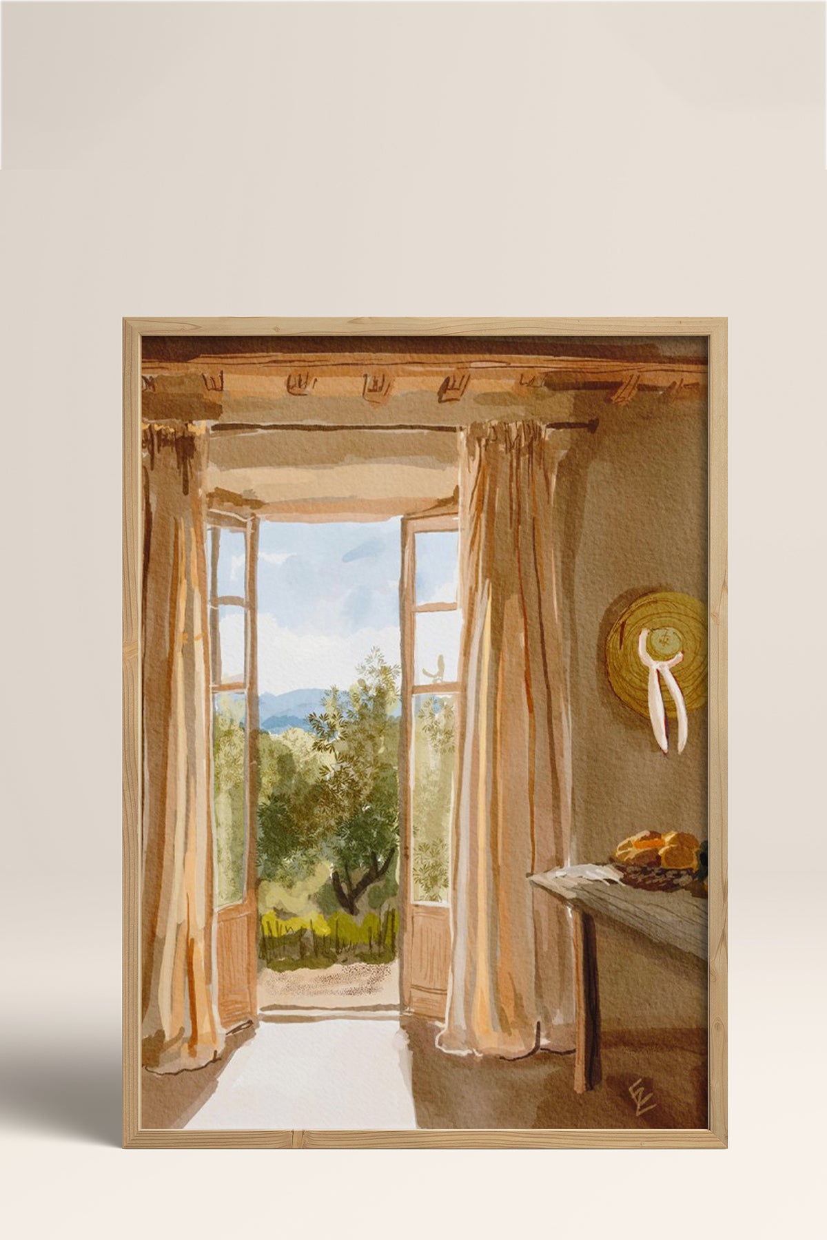 HOMEPACK Ahşap Çerçeveli Tablo Çerçeveli Poster Sanatsal Modern Duvar Dekoru BEK-8252