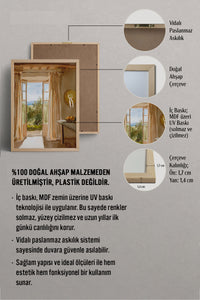 HOMEPACK Ahşap Çerçeveli Tablo Çerçeveli Poster Sanatsal Modern Duvar Dekoru BEK-8252
