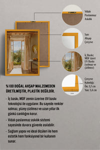 HOMEPACK Ahşap Çerçeveli Tablo Çerçeveli Poster Sanatsal Modern Duvar Dekoru BEK-8252