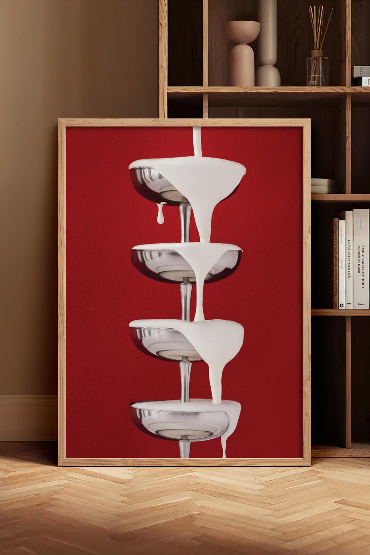 HOMEPACK Ahşap Çerçeveli Tablo Çerçeveli Poster Sanatsal Modern Duvar Dekoru BEK-8253