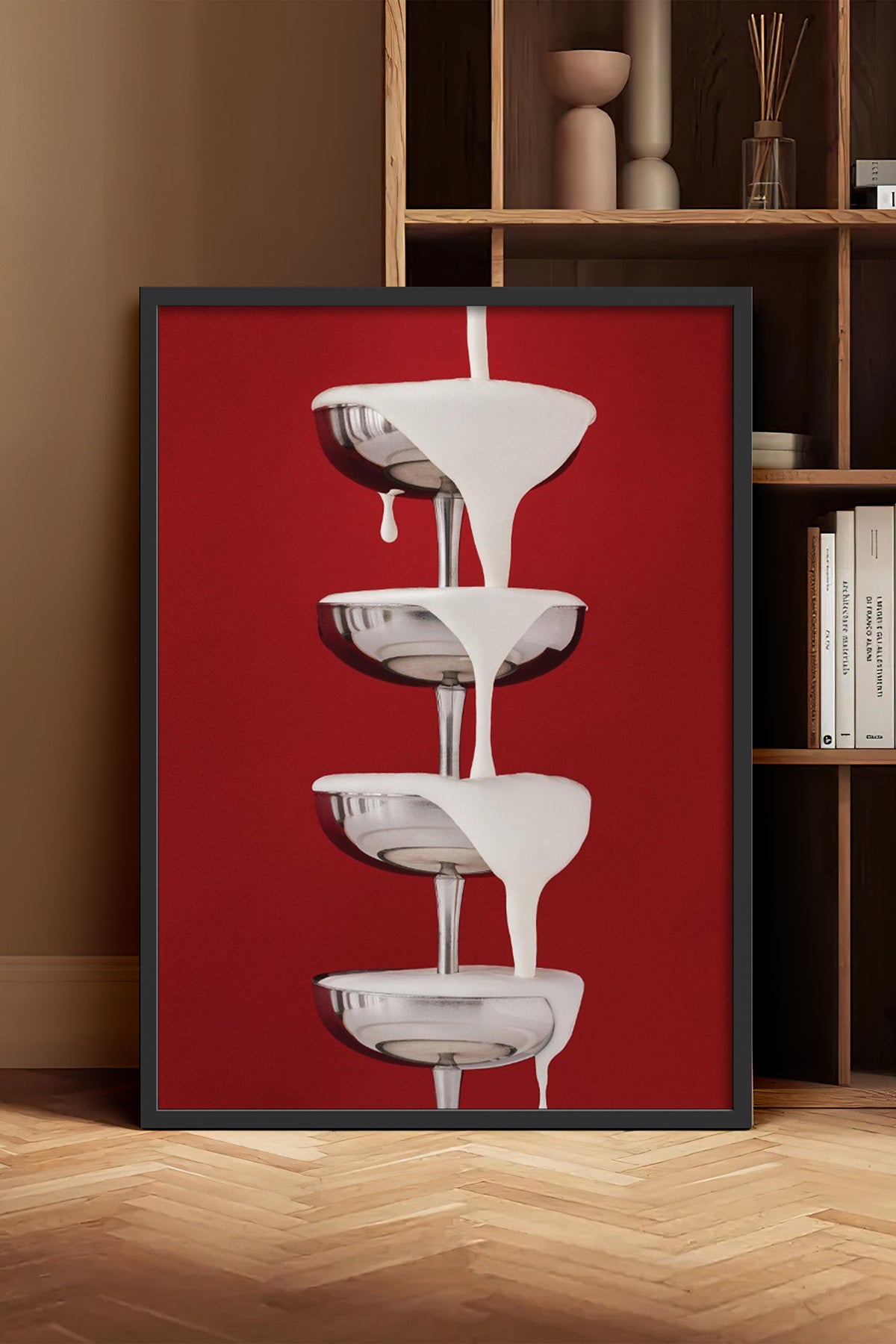 HOMEPACK Ahşap Çerçeveli Tablo Çerçeveli Poster Sanatsal Modern Duvar Dekoru BEK-8253