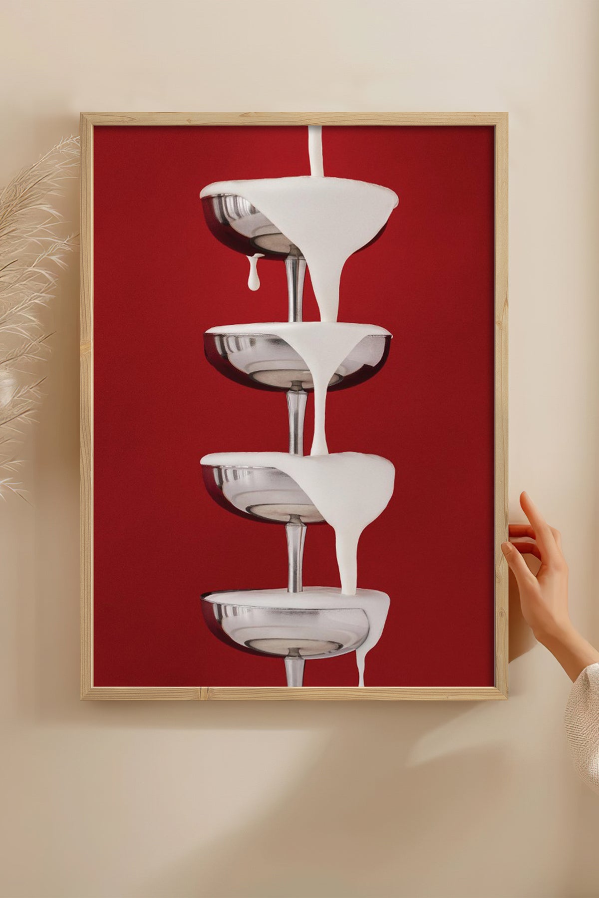 HOMEPACK Ahşap Çerçeveli Tablo Çerçeveli Poster Sanatsal Modern Duvar Dekoru BEK-8253
