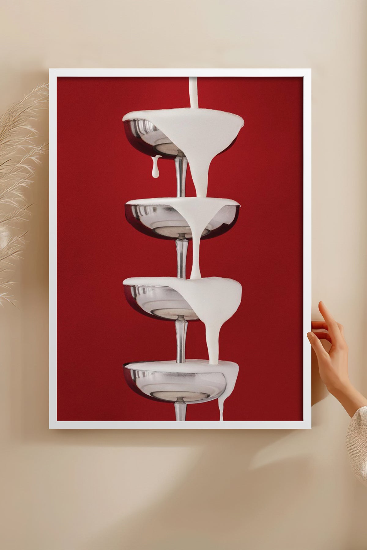 HOMEPACK Ahşap Çerçeveli Tablo Çerçeveli Poster Sanatsal Modern Duvar Dekoru BEK-8253
