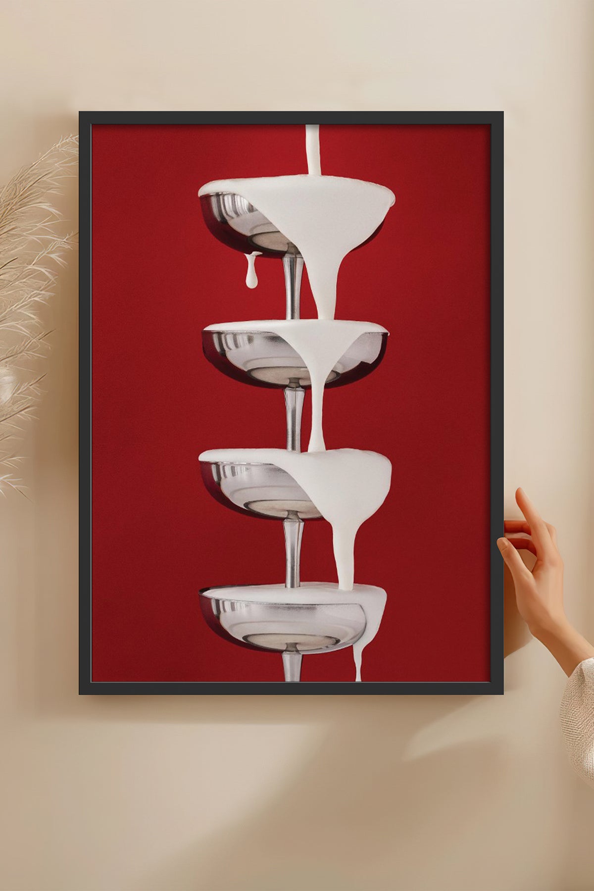 HOMEPACK Ahşap Çerçeveli Tablo Çerçeveli Poster Sanatsal Modern Duvar Dekoru BEK-8253