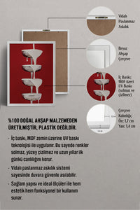 HOMEPACK Ahşap Çerçeveli Tablo Çerçeveli Poster Sanatsal Modern Duvar Dekoru BEK-8253