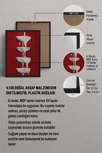 HOMEPACK Ahşap Çerçeveli Tablo Çerçeveli Poster Sanatsal Modern Duvar Dekoru BEK-8253