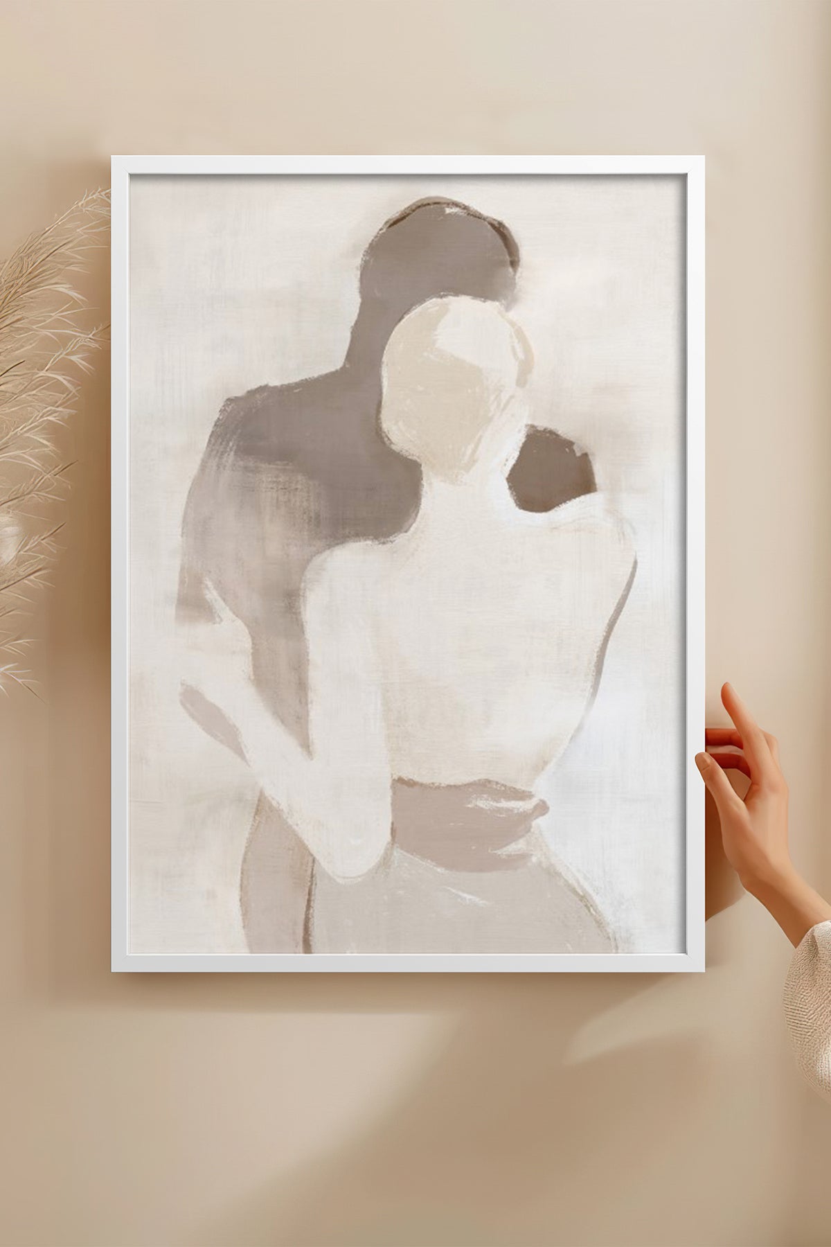 HOMEPACK Ahşap Çerçeveli Tablo Çerçeveli Poster Sanatsal Modern Duvar Dekoru BEK-8254