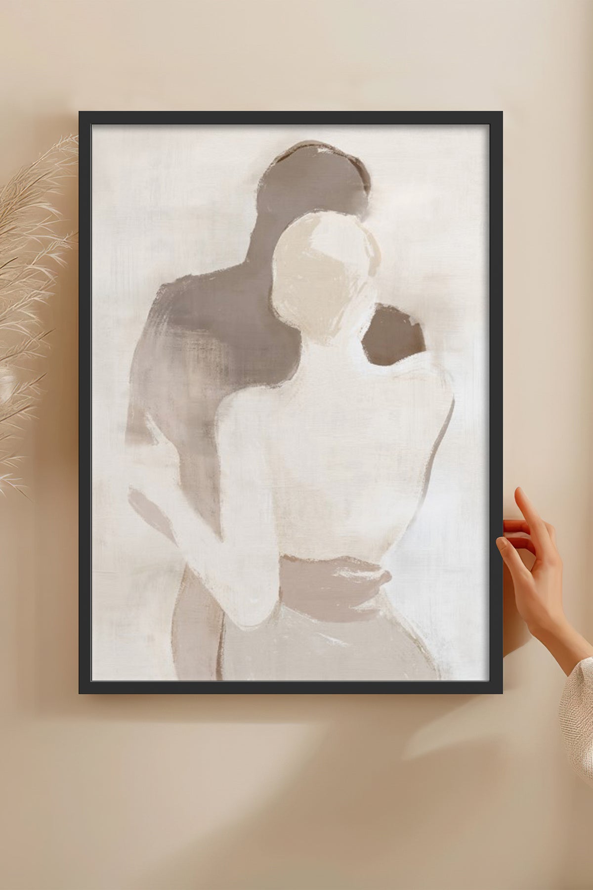 HOMEPACK Ahşap Çerçeveli Tablo Çerçeveli Poster Sanatsal Modern Duvar Dekoru BEK-8254