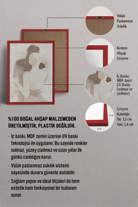 HOMEPACK Ahşap Çerçeveli Tablo Çerçeveli Poster Sanatsal Modern Duvar Dekoru BEK-8254