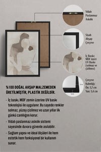 HOMEPACK Ahşap Çerçeveli Tablo Çerçeveli Poster Sanatsal Modern Duvar Dekoru BEK-8254