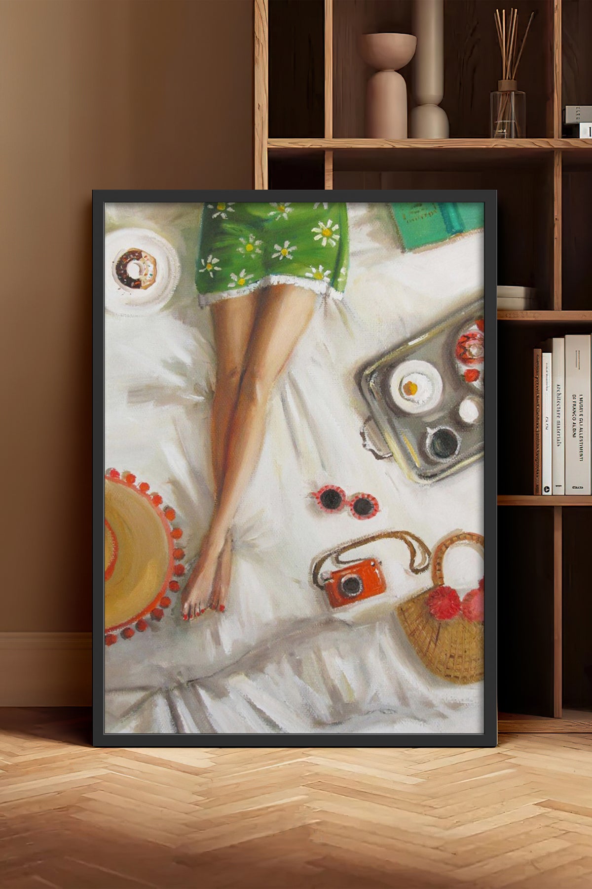 HOMEPACK Ahşap Çerçeveli Tablo Çerçeveli Poster Sanatsal Modern Duvar Dekoru BEK-8255
