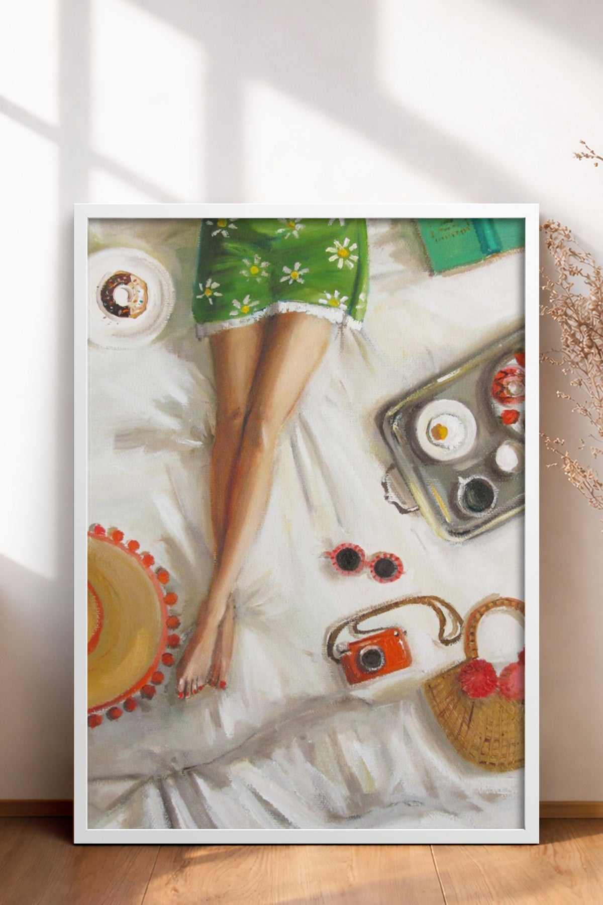 HOMEPACK Ahşap Çerçeveli Tablo Çerçeveli Poster Sanatsal Modern Duvar Dekoru BEK-8255