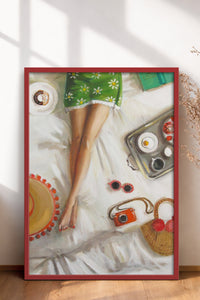 HOMEPACK Ahşap Çerçeveli Tablo Çerçeveli Poster Sanatsal Modern Duvar Dekoru BEK-8255